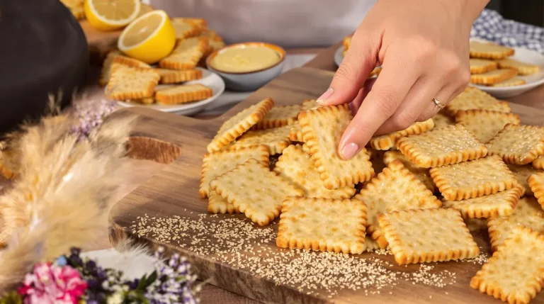 Crackers maison fromage-sésame prêts en 20 minutes : la recette qu&rsquo;on me réclame à tous les apéros