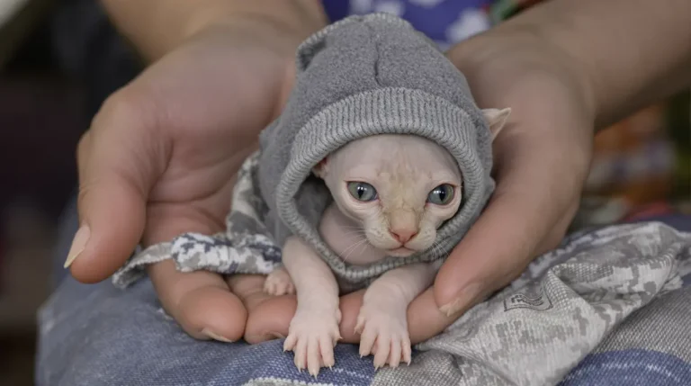 Un chaton nu d&rsquo;un refuge avait constamment froid : ses sauveteurs ont trouvé une adorable solution