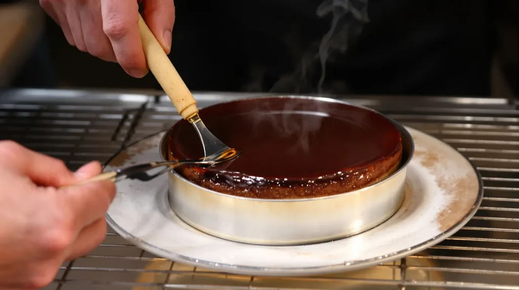 Ce flan au chocolat maison tremble encore quand on le sort du four, c'est ainsi qu'il devient irrésistible