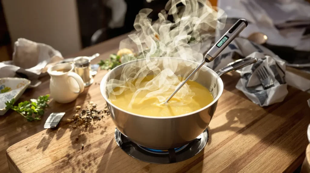 J'ai planté un thermomètre dans ma sauce hollandaise : la fenêtre entre parfaite et fichue ne dure que 30 secondes