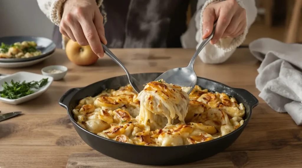 « Je le prépare la veille et il est encore meilleur une fois réchauffé » : la recette du hachis parmentier poulet et poireaux qui ne sèche jamais