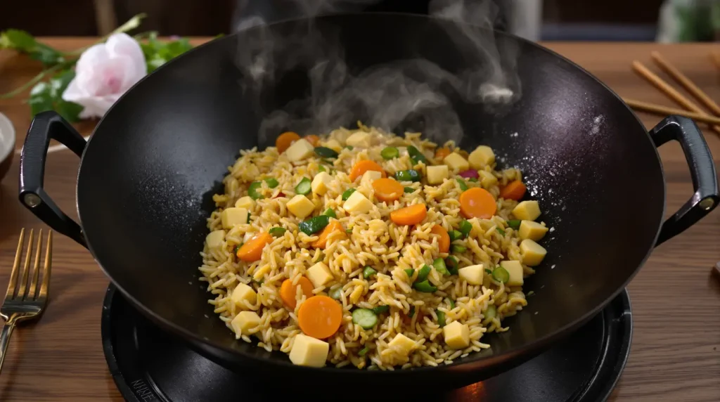 Je prépare ce riz sauté carotte-poireau à la sauce soja dès que je veux un dîner sain express
