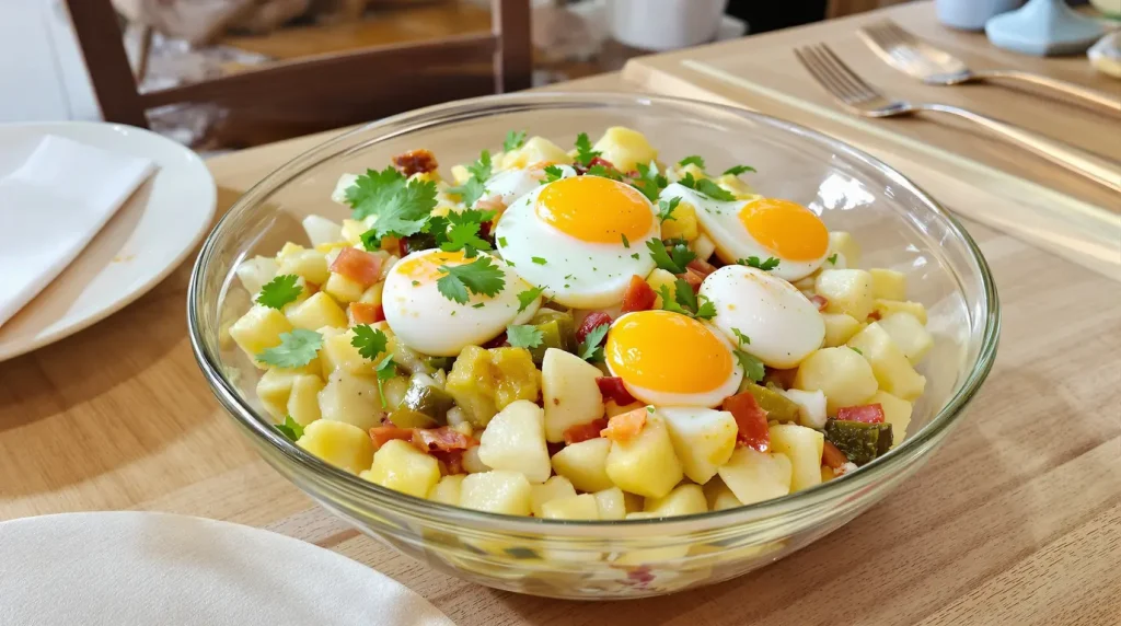 « On m'a redemandé la recette trois fois » : cette salade de pommes de terre aux œufs cache un petit secret dans sa sauce onctueuse